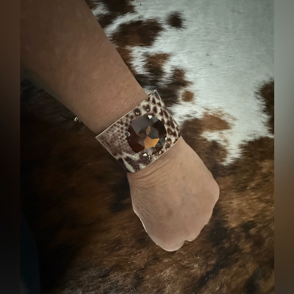 Keep It Gypsy Python Snake Brown Cowhide Pattern … - image 4